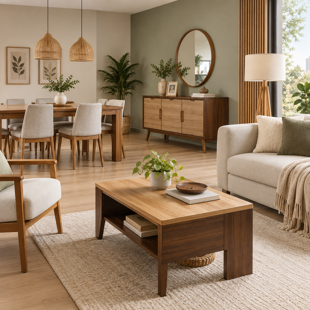 Cómo combinar diferentes tipos de madera en la decoración de tu hogar sin equivocarte