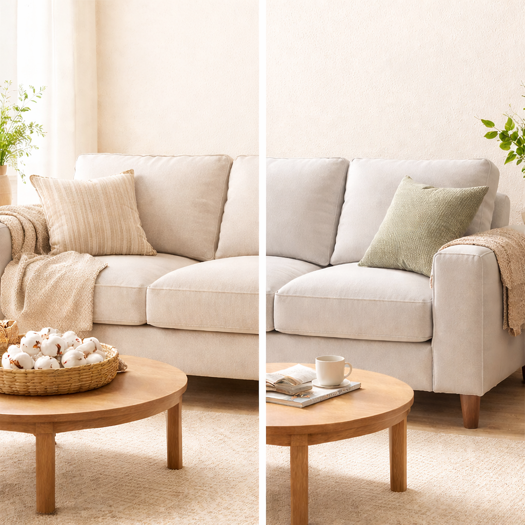 Sofá de algodón y Sofá de espuma: ¿Cuál elegir?